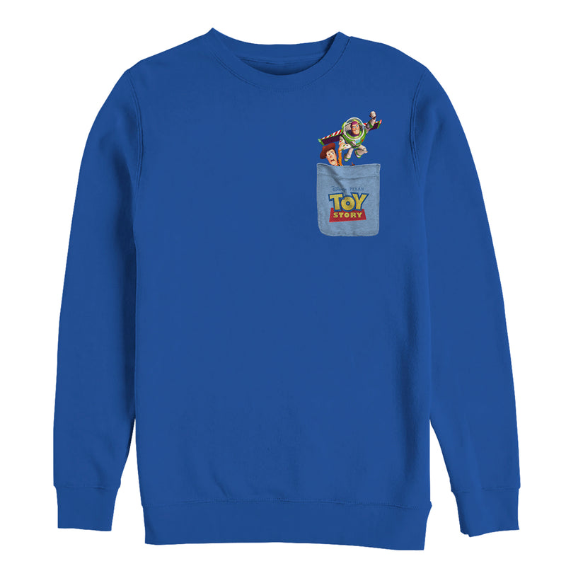 Men's Toy Story Buzz & Woody Pocket Print Sweatshirt