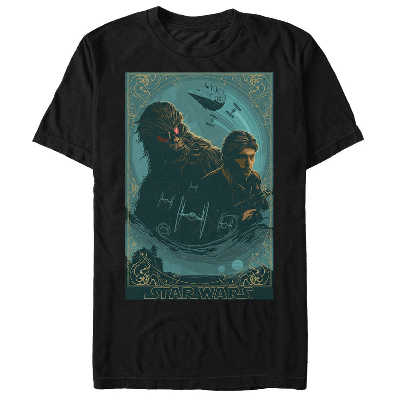 Men's Solo: A Star Wars Story Ornate Han Chewie Frame T-Shirt