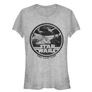 Junior's Star Wars The Last Jedi Millennium Falcon Battle T-Shirt