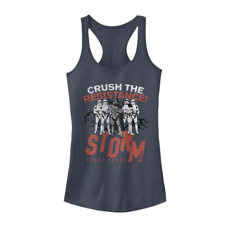 Junior's Star Wars The Last Jedi Crush the Resistance Racerback Tank Top