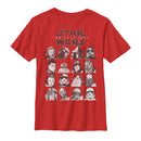 Boy's Star Wars The Last Jedi Character Page T-Shirt