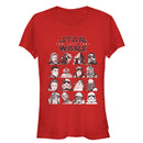 Junior's Star Wars The Last Jedi Character Page T-Shirt