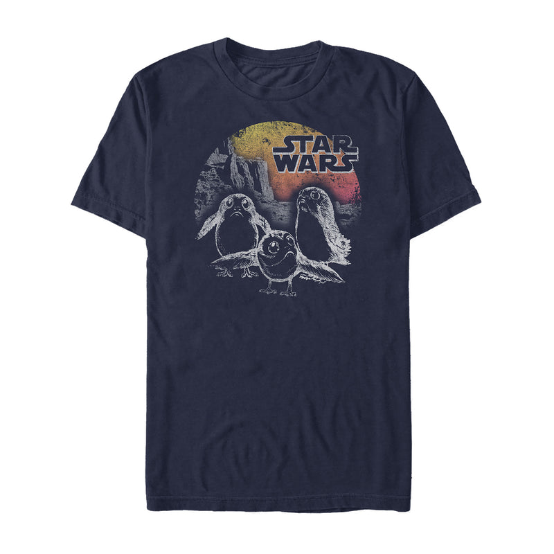 Men's Star Wars The Last Jedi Porg Sunset T-Shirt