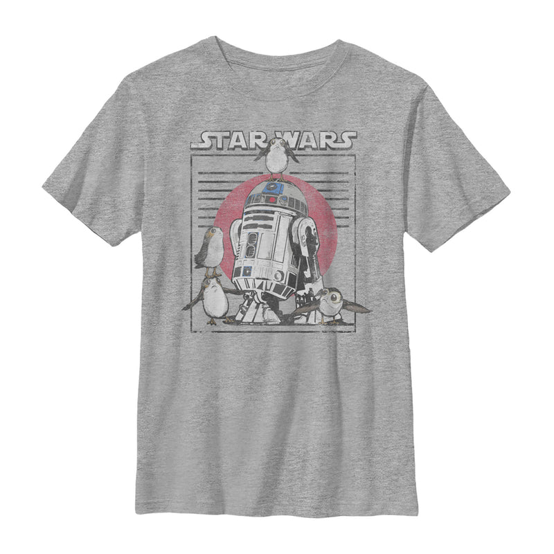 Boy's Star Wars The Last Jedi R2-D2 Porg Party T-Shirt