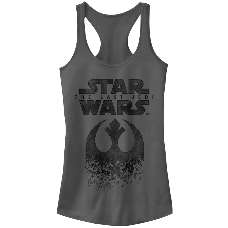 Junior's Star Wars The Last Jedi Rebel Logo Fleck Racerback Tank Top