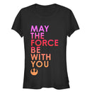 Junior's Star Wars The Last Jedi Force Be With You T-Shirt