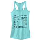 Junior's Star Wars The Last Jedi Resist Mantra Racerback Tank Top