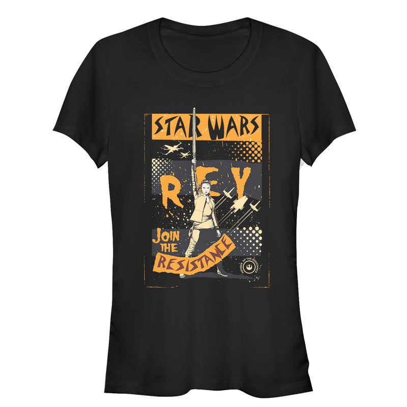 Junior's Star Wars The Last Jedi Rey Join Resistance T-Shirt