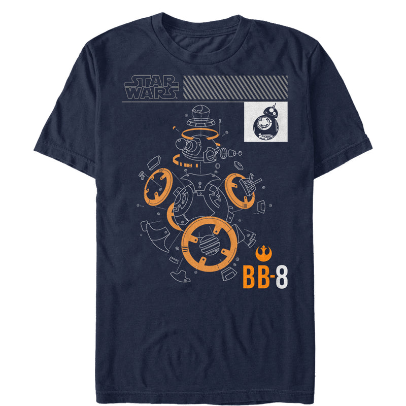 Men's Star Wars The Last Jedi BB-8 Deconstruct T-Shirt