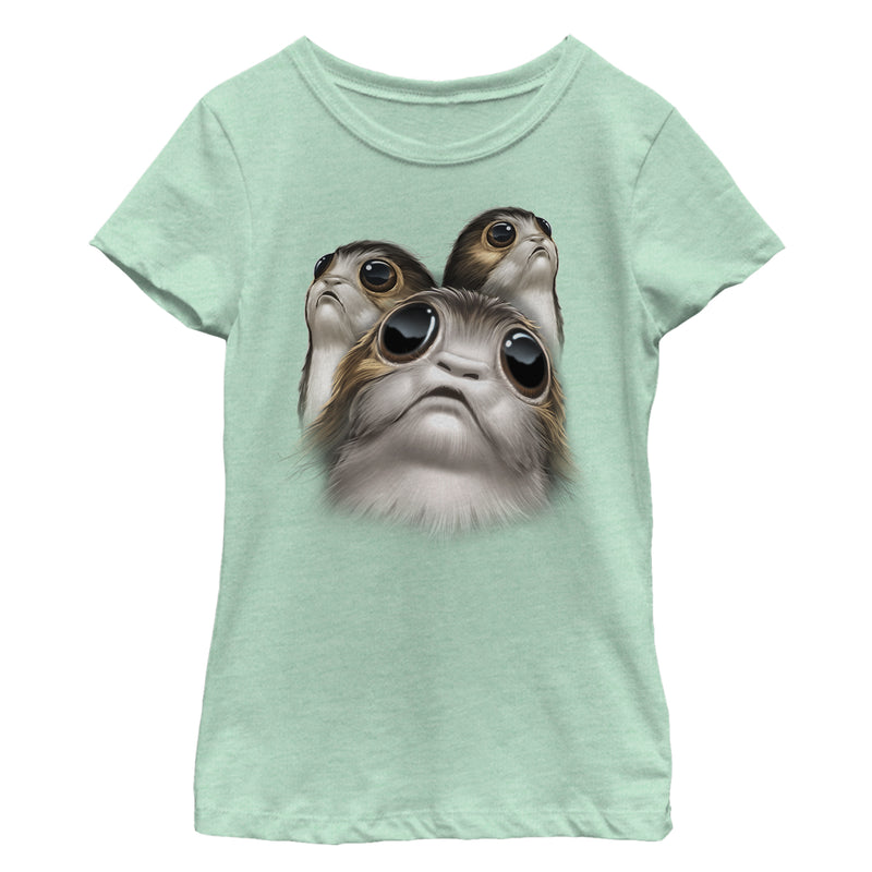 Girl's Star Wars The Last Jedi Porg Eyes T-Shirt