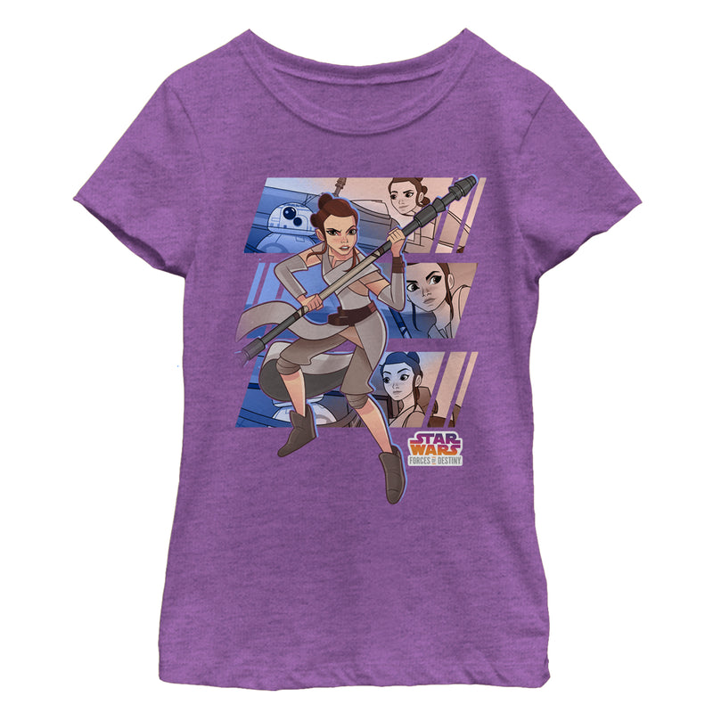 Girl's Star Wars: Forces of Destiny Rey BB-8 T-Shirt