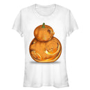 Junior's Star Wars The Force Awakens Halloween BB-8 Pumpkin T-Shirt