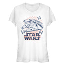 Junior's Star Wars Spaceship Flash Print T-Shirt