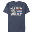 Men's Star Wars Millennium Falcon Patriotic Stripes T-Shirt