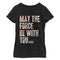 Girl's Star Wars May the Force Be With You Floral Quote T-Shirt