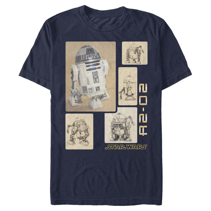 Men's Star Wars R2-D2 Schematic Spread T-Shirt