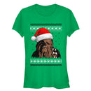 Junior's Star Wars Santa Hat Chewbacca T-Shirt