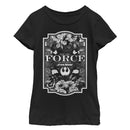 Girl's Star Wars Force Be With You Floral Scene T-Shirt