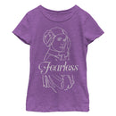 Girl's Star Wars Fearless Princess Leia Outline T-Shirt