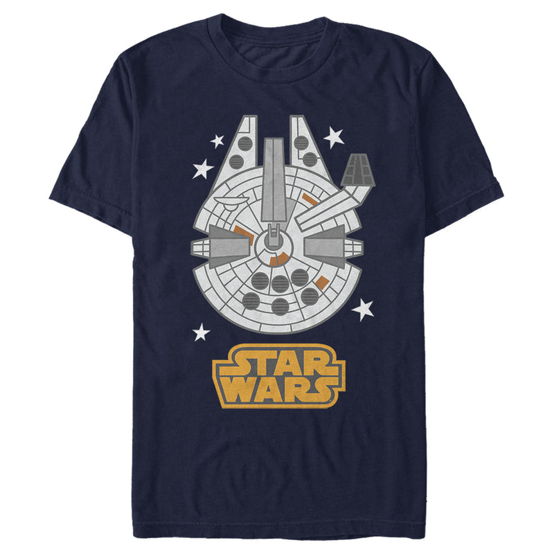 Men's Star Wars Cartoon Millennium Falcon T-Shirt