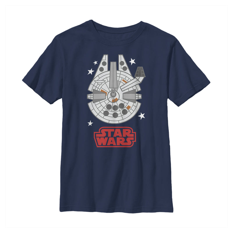Boy's Star Wars Millennium Falcon Cartoon T-Shirt
