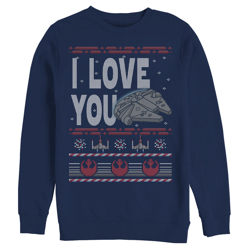 Men's Star Wars Christmas I Love You Quote Sweatshirt