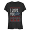 Junior's Star Wars Christmas I Love You Quote T-Shirt