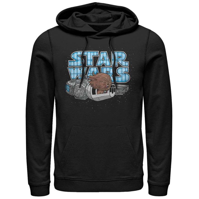 Men's Star Wars Cute Chewie Hair Party Cartoon Pull Over Hoodie