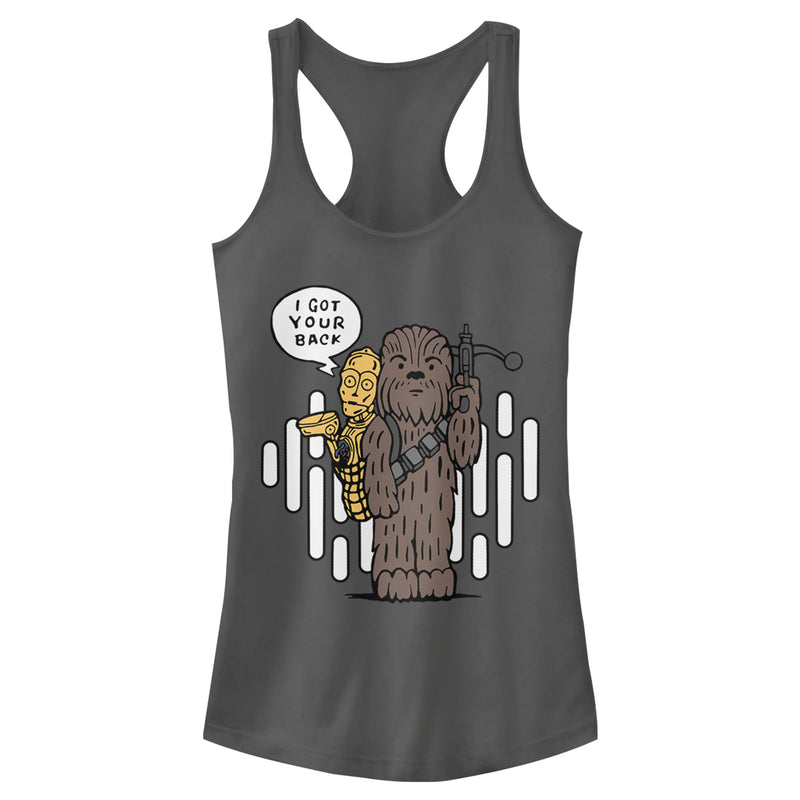 Junior's Star Wars Chewie and C-3PO Got Your Back Racerback Tank Top