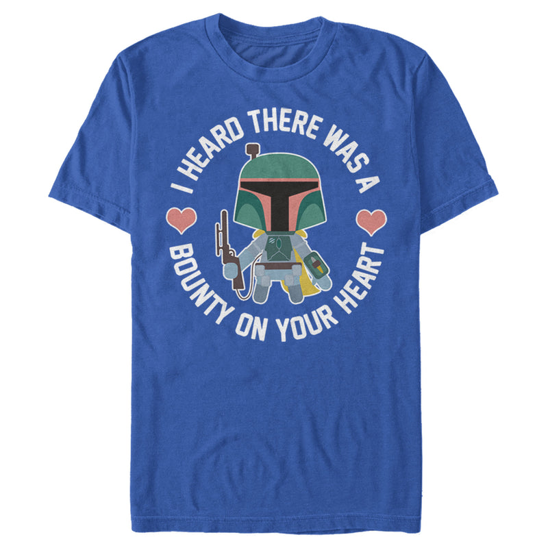 Men's Star Wars Valentine's Day Boba Fett Bounty on Heart T-Shirt