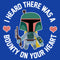 Men's Star Wars Valentine's Day Boba Fett Bounty on Heart T-Shirt