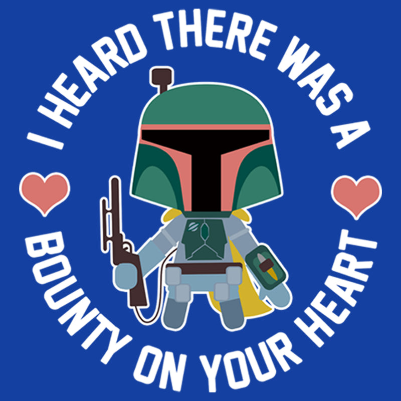 Men's Star Wars Valentine's Day Boba Fett Bounty on Heart T-Shirt