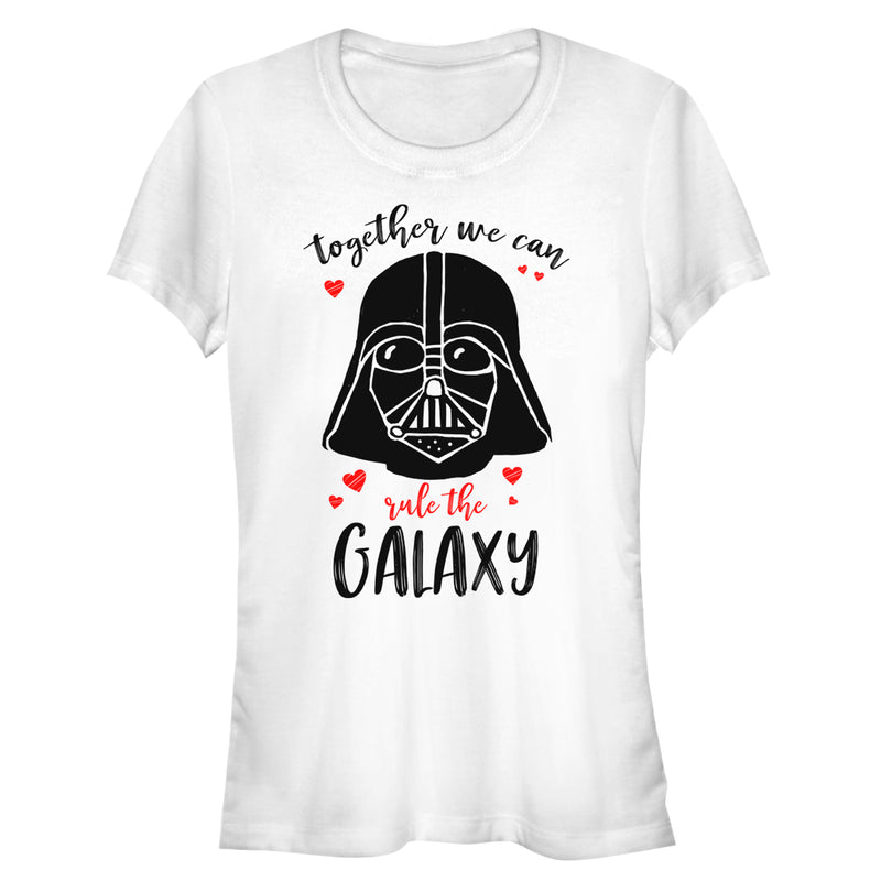 Junior's Star Wars Valentine's Day Vader Together Rule Galaxy T-Shirt