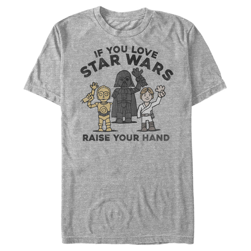 Men's Star Wars Raise Your Hand Cartoon T-Shirt