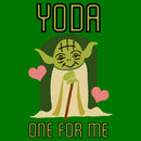 Men's Star Wars Valentine's Day Yoda One for Me T-Shirt