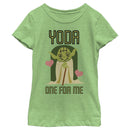 Girl's Star Wars Valentine's Day Yoda One for Me T-Shirt