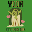 Boy's Star Wars Valentine's Day Yoda One for Me T-Shirt