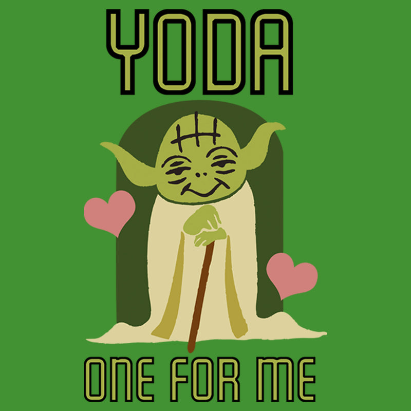 Boy's Star Wars Valentine's Day Yoda One for Me T-Shirt