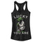 Junior's Star Wars St. Patrick's Day Yoda Lucky You Are Racerback Tank Top