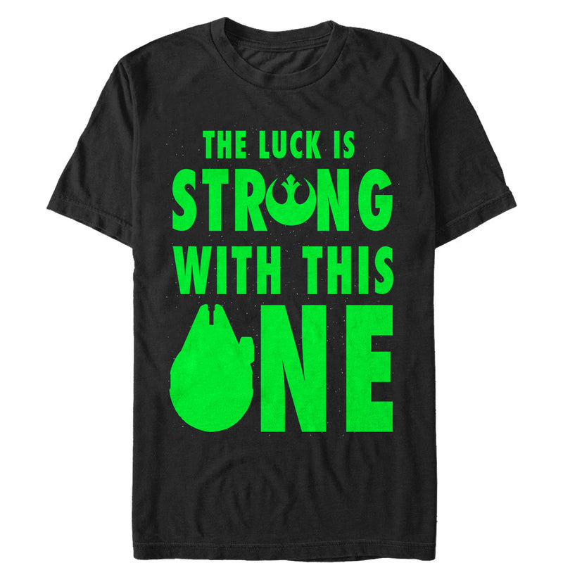 Men's Star Wars St. Patrick's Day Luck is Strong Falcon T-Shirt