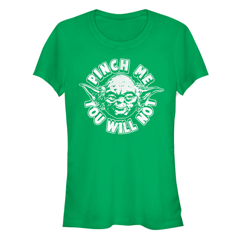 Junior's Star Wars St. Patrick's Day Yoda Pinch Me Not T-Shirt