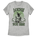 Women's Star Wars St. Patrick's Day Yoda Lucky You Are Clovers T-Shirt