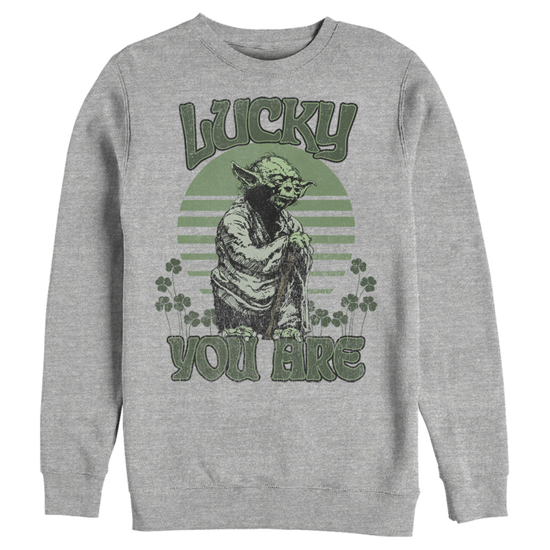 Men's Star Wars St. Patrick's Day Yoda Lucky You Are Clovers Sweatshirt