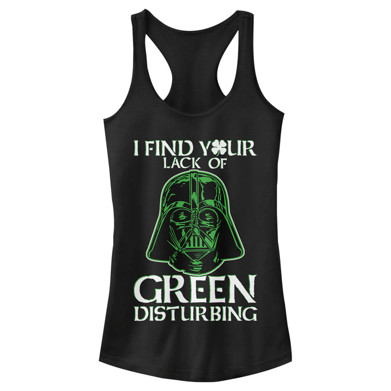 Junior's Star Wars St. Patrick's Day Vader Lack of Clover Racerback Tank Top