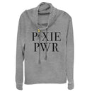 Junior's Peter Pan Tinker Bell Pixie Power Cowl Neck Sweatshirt