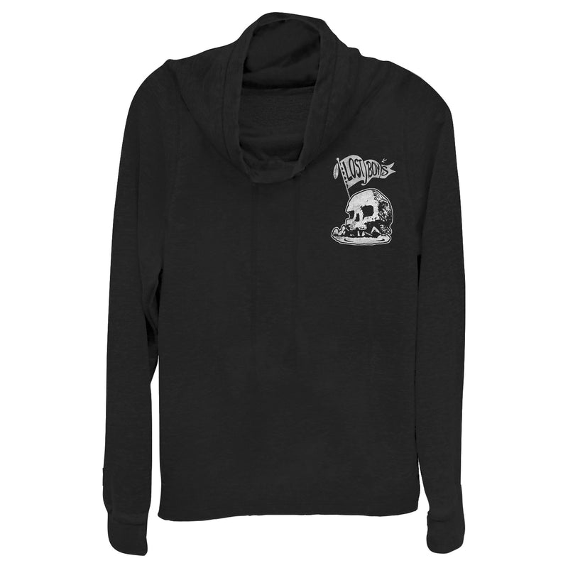 Junior's Peter Pan Lost Boys Badge Cowl Neck Sweatshirt