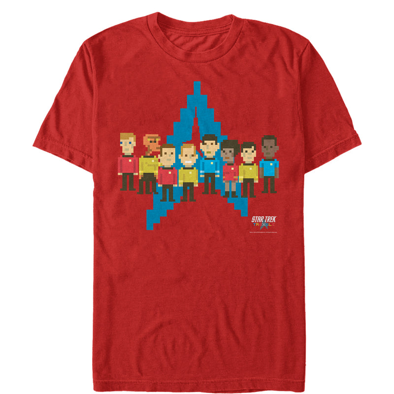Men's Star Trek Pixel Starfleet Enterprise Crew T-Shirt