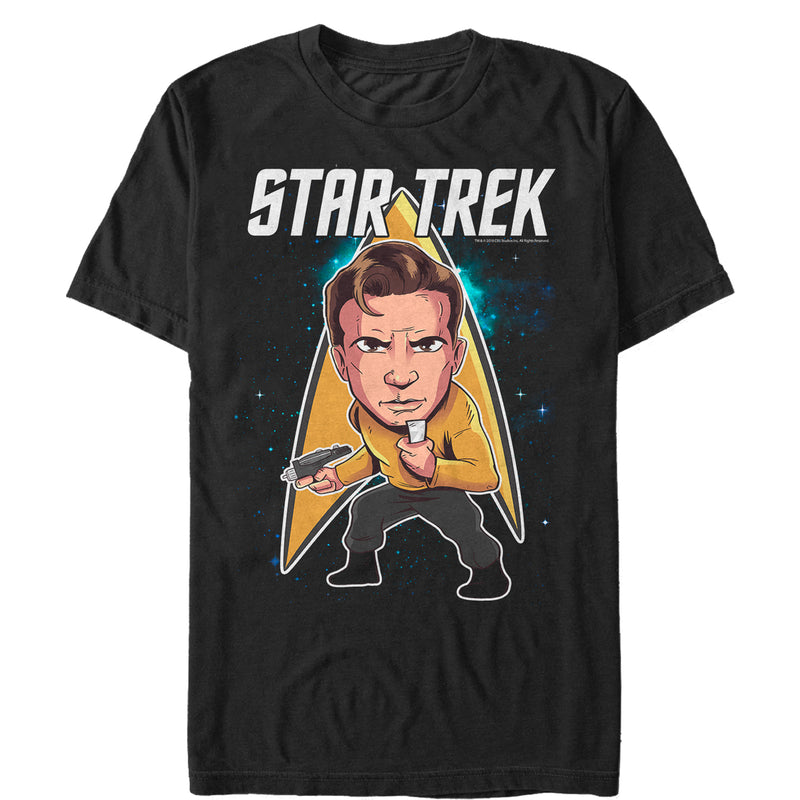 Men's Star Trek Kirk Cartoon Starfleet Hero T-Shirt