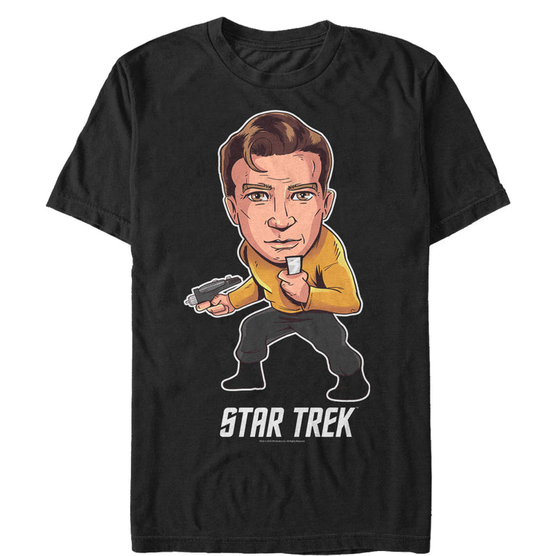 Men's Star Trek Captain Kirk Cartoon Hero T-Shirt