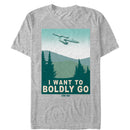 Men's Star Trek I Want To Boldly Go Travel Poster T-Shirt